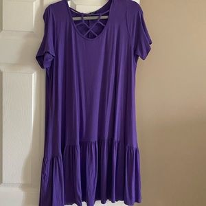 New Purple Mid Thigh Dress
